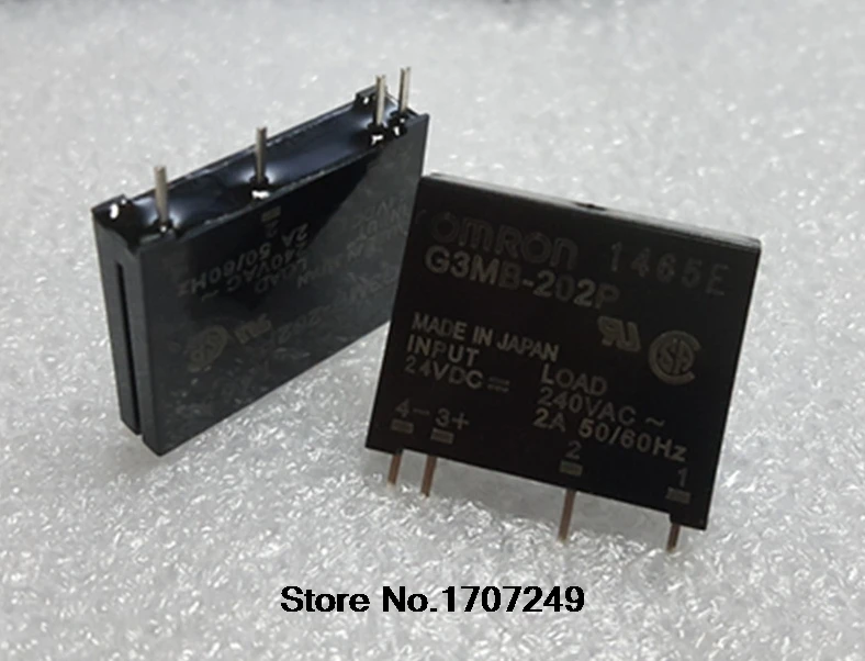 

Free Shipping 10PCS G3MB-202P 24V DC AC 2A Out 240V Solid ate Relay Module DC-AC PCB SSR In 24VDC
