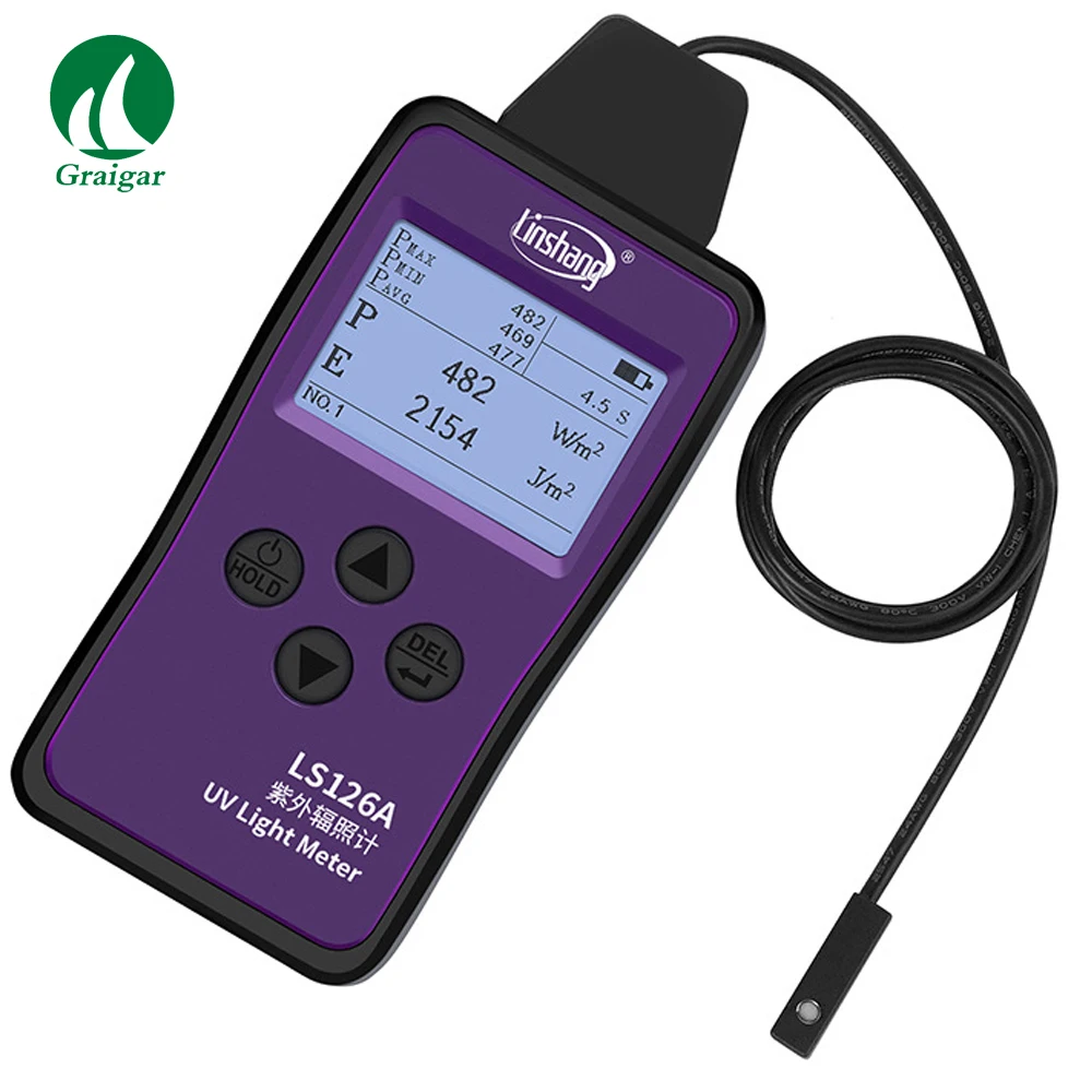 

LS126A UV Light Meter Measuring Range 0 - 20000mW/cm2 Resolution 1mW/cm2