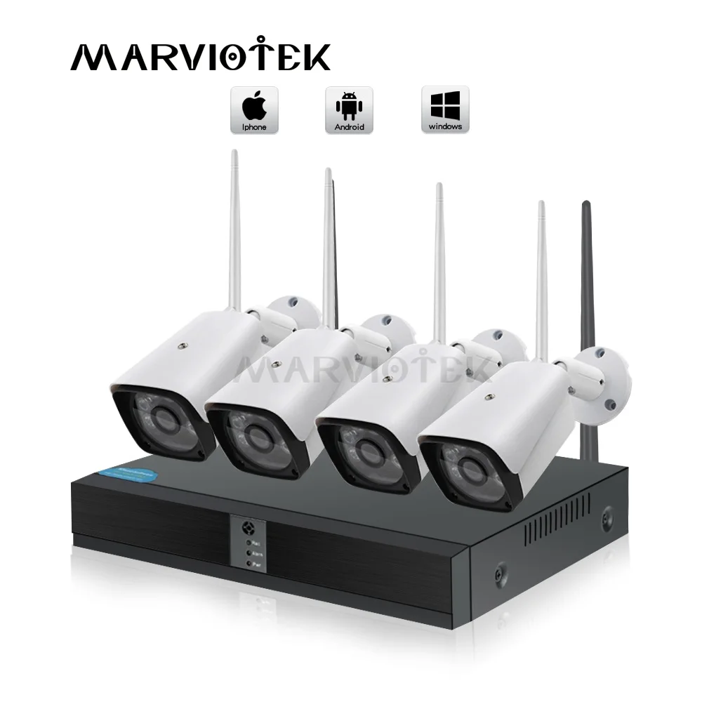 Беспроводная система безопасности 4CH CCTV камера наружная Водонепроницаемая ip Wifi