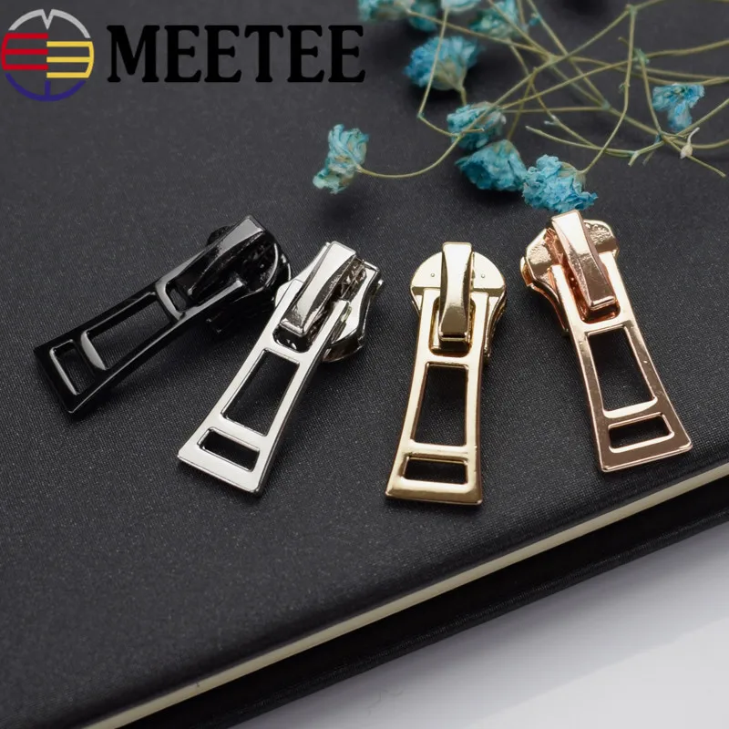 Meetee 10pcs 5# Metal Zipper Head High-grade Alloy Bag Decorative Silders DIY Sewing Down Jacket Garment Accessories G2-3 | Дом и сад