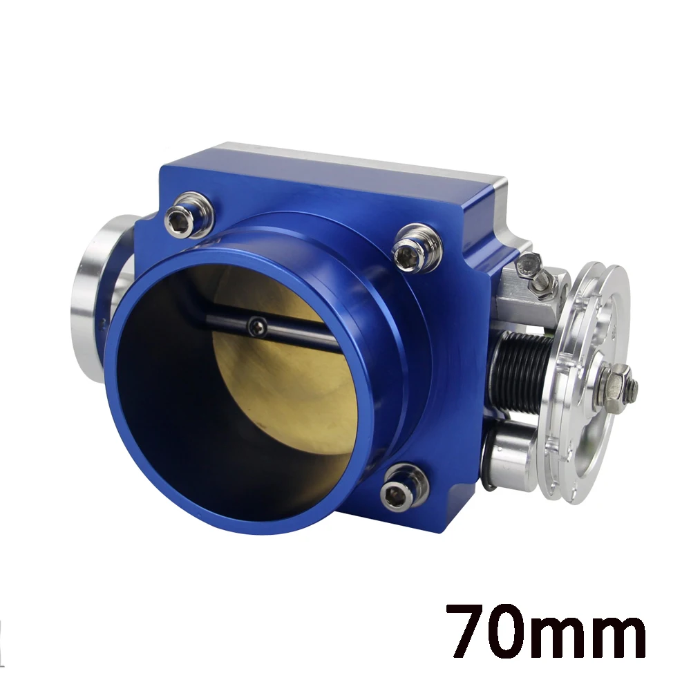 70MM BLUE WLR- 65 мм 70 мм 80 мм 90 мм дроссельной заслонки производительность впускной коллектор Заготовка алюминий высокий поток - Цвет: 70MM BLUE