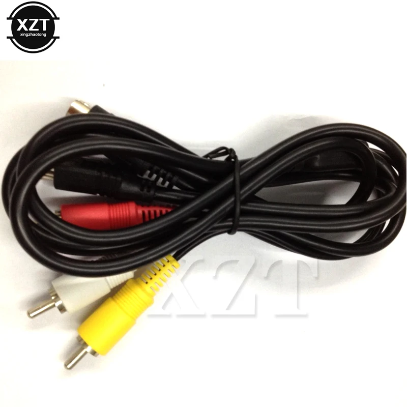 Высококачественный свинцовый AV кабель 1 2 м 10 контактный разъем DVI DV Для 3 RCA S видео