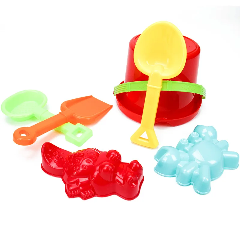 Летние песочные пляжные игрушки для детей 6 шт. разные цвета пластиковые лопатка