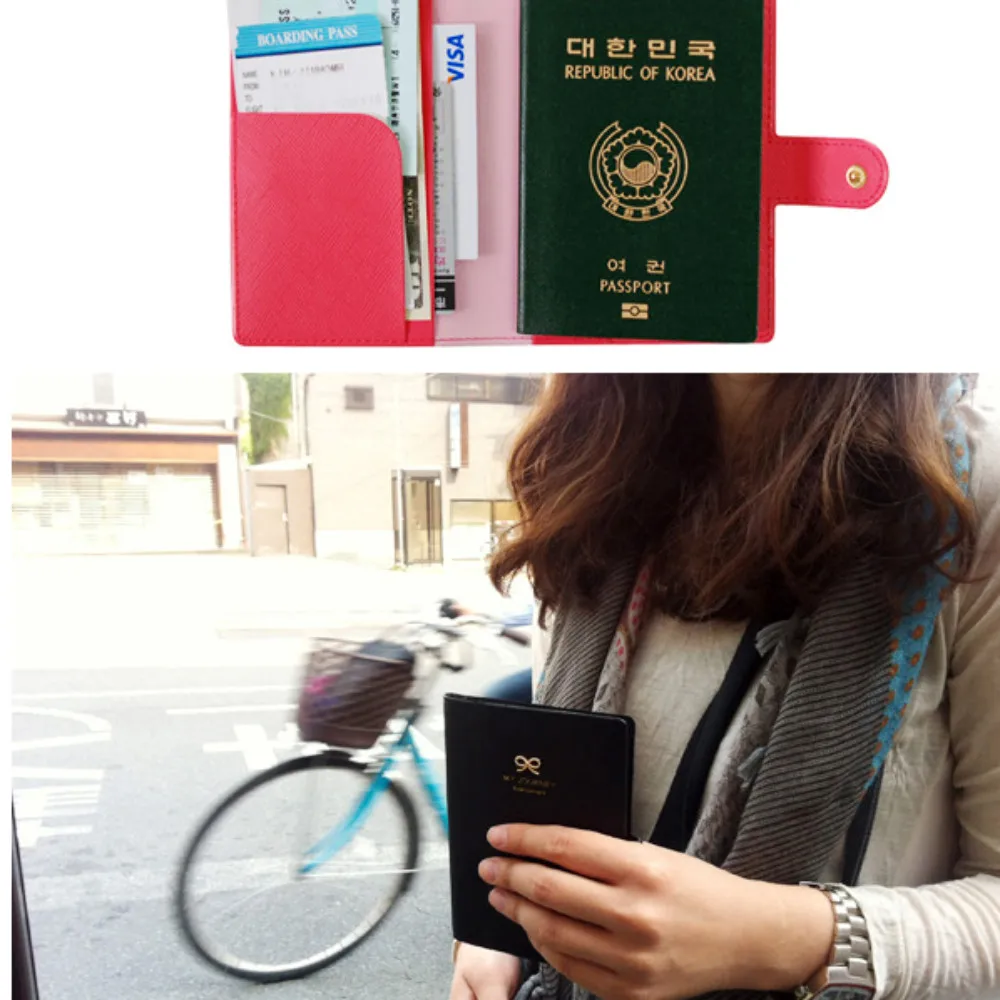 Звезда-Корейской Версии Паспорта Обложка для Проездной Билет Держатель Лицензии