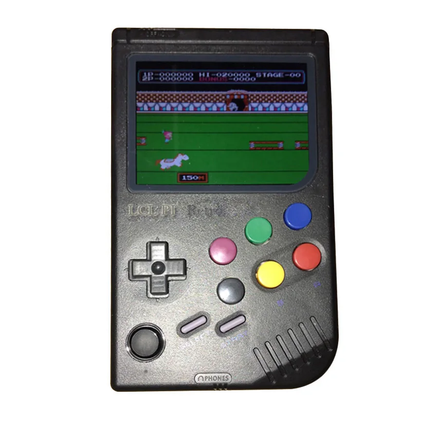 black LCL-Pi Ретро Raspberry Pi для портативной игровой консоли gameboy с супер ips/ударный джойстик/мальчик pi 3B/B+ 64 г классический цвет - Цвет: black