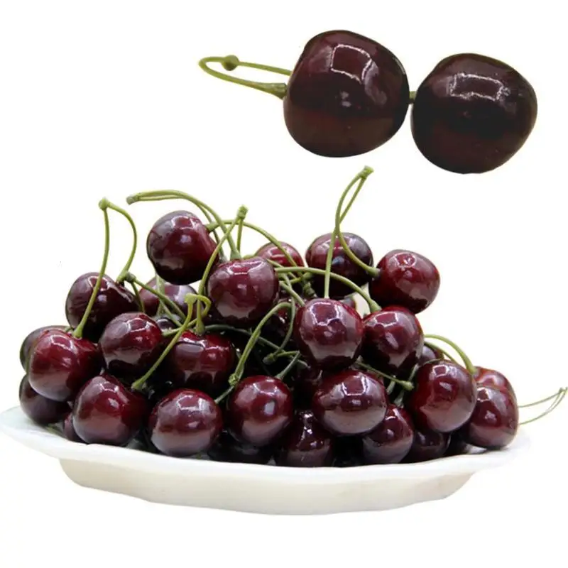 Моделирование вечерние cherry поддельные фрукты и овощи модель дома окна игрушки