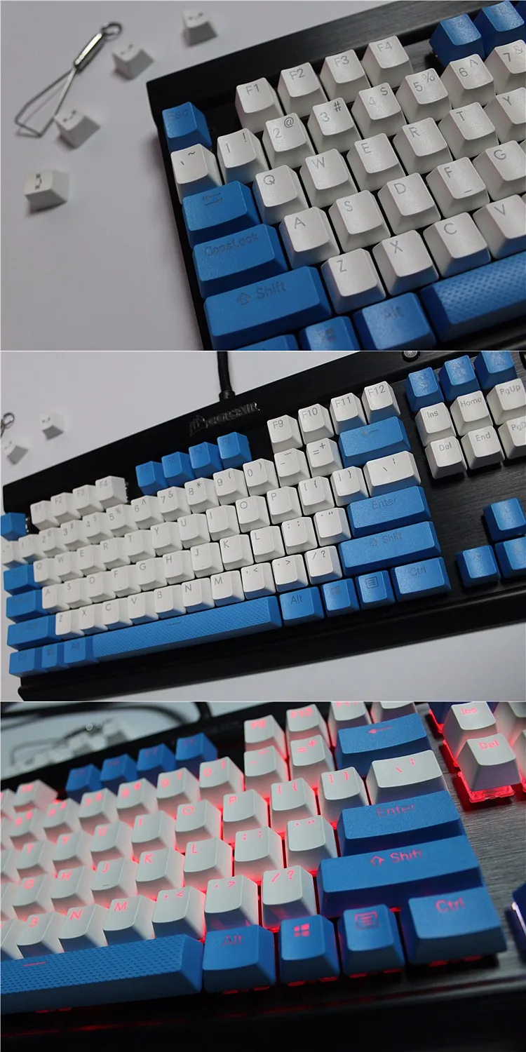 MP 108/87 клавиш Просвечивающая подсветка PBT Keycap для Corsair STRAFE K65 K70 Logitech G710+ Проводная USB механическая клавиатура Keycap