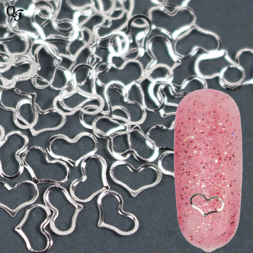 Новинка 200 шт. металлический лак для ногтей в форме сердца модель J20 | Красота и