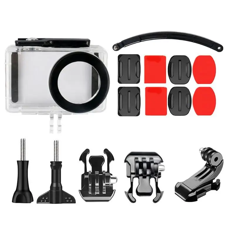 15 шт. водонепроницаемый чехол шлем Автоспуск комплекты для Gopro Hero 5 6 7 аксессуары
