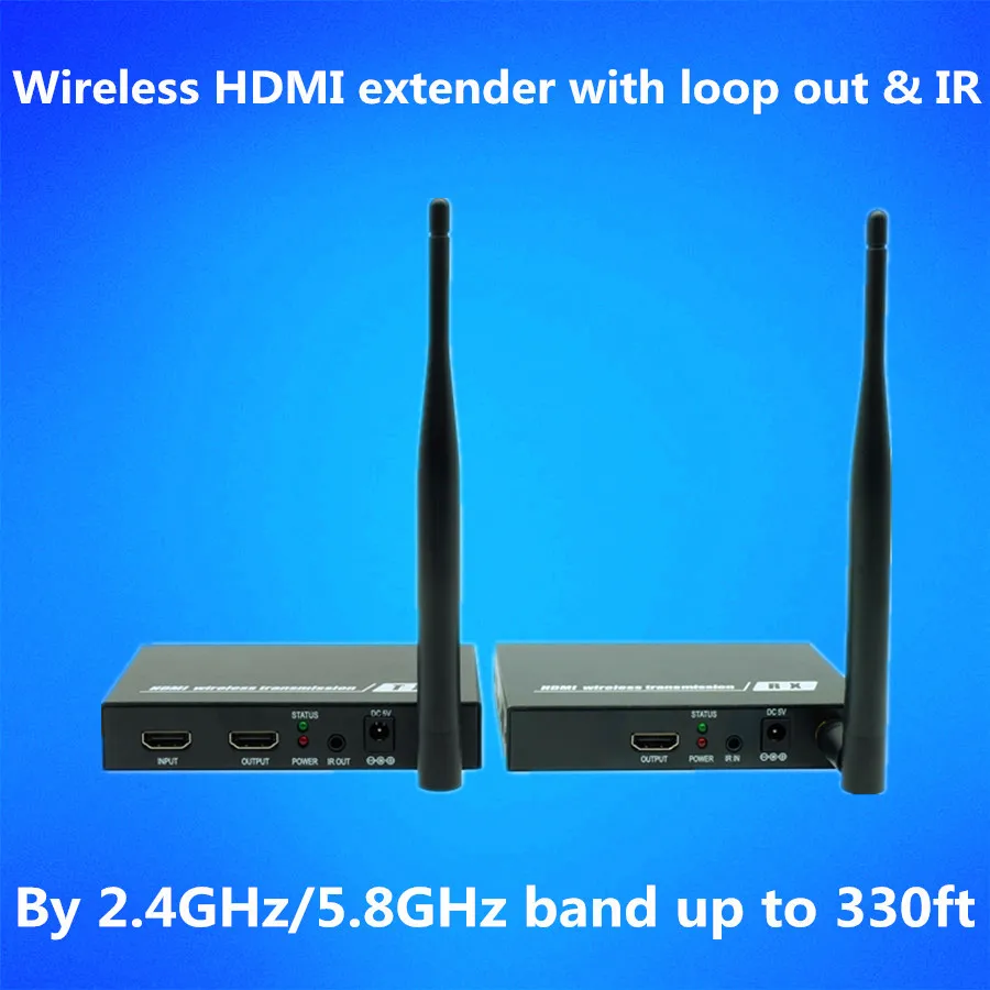 330ft беспроводной wifi + Петля выход ИК HDMI удлинитель 100 м как сплиттер 1080 P аудио