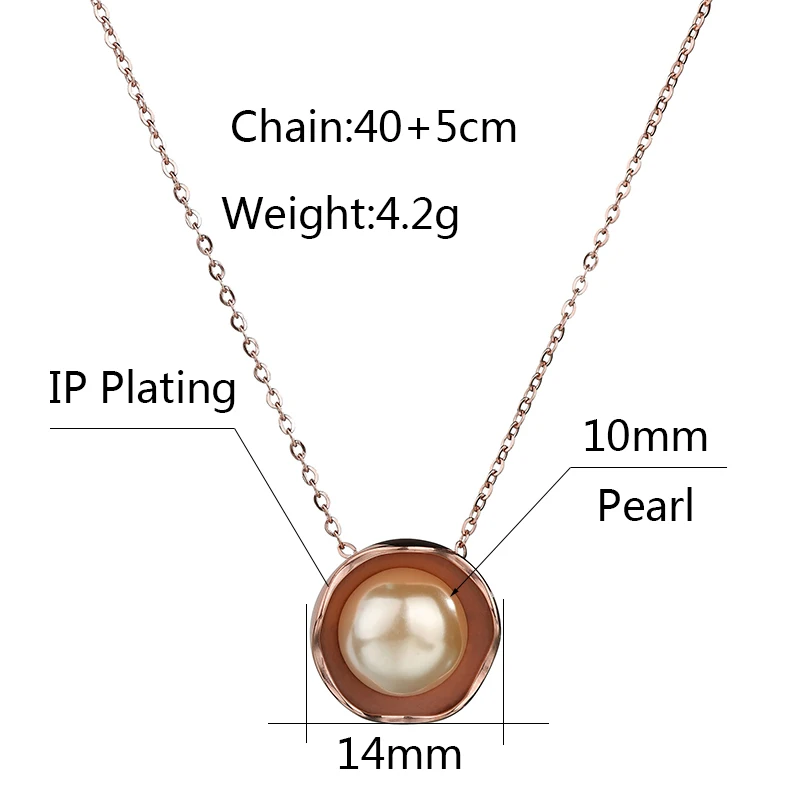 ELSEMODE Модный женский жемчужный чокер цвета розового золота для женщин Подвеска