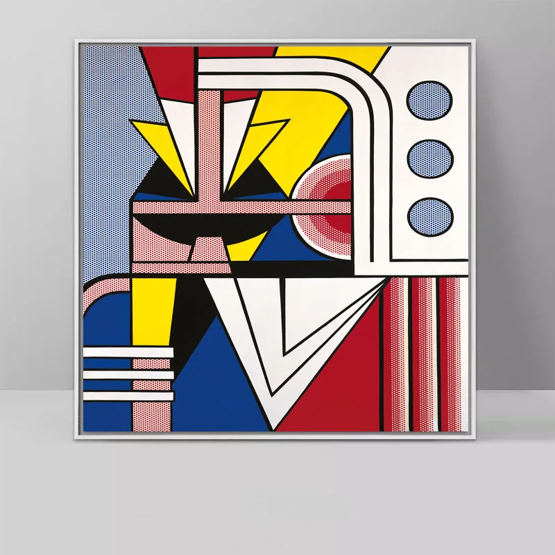 Roy Lichtenstein 9 RELIABLI ART Roy Lichtenstein поп-арт, Картина на холсте, абстрактное искусство для гостиной, квадратные настенные картины, печать на холсте, без рамки - Цвет: Roy Lichtenstein 9