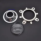 Набор светодиодных линз 44 мм, объектив 120 градусов + ремешок с круглым отверстием, коллиматор + фиксированный кронштейн, комплект 3 в 1 для COB светодиодный s