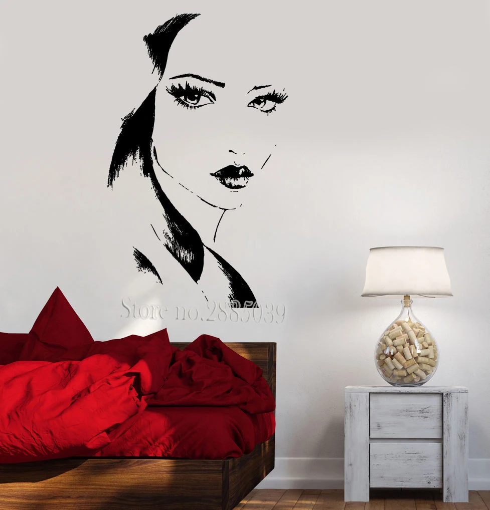 

Наклейки для стен, виниловые, с красивым лицом, современные, LA451