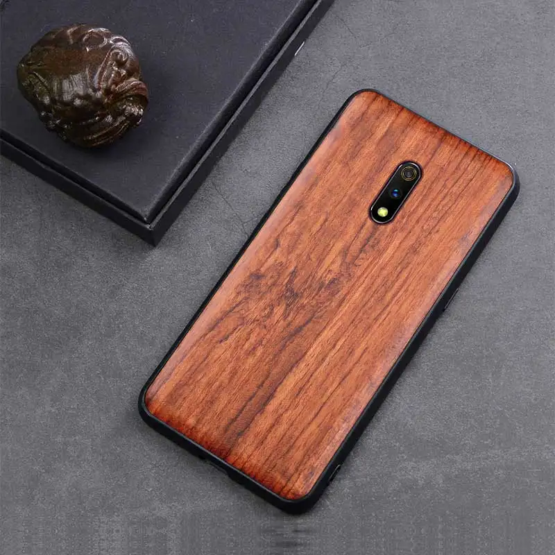color 8 Новинка, чехол OPPO Realme X, тонкая деревянная задняя крышка, TPU, чехол-бампер для OPPO Realme X, чехол для телефона s - Цвет: color 8