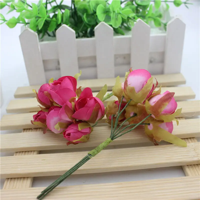 6 шт. букет цветов из искусственного шелка|flower flower|flower handflower cloth |