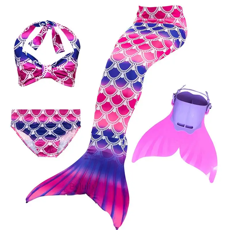 Женский детский костюм Хвост русалки купальный с хвостом для девочек |