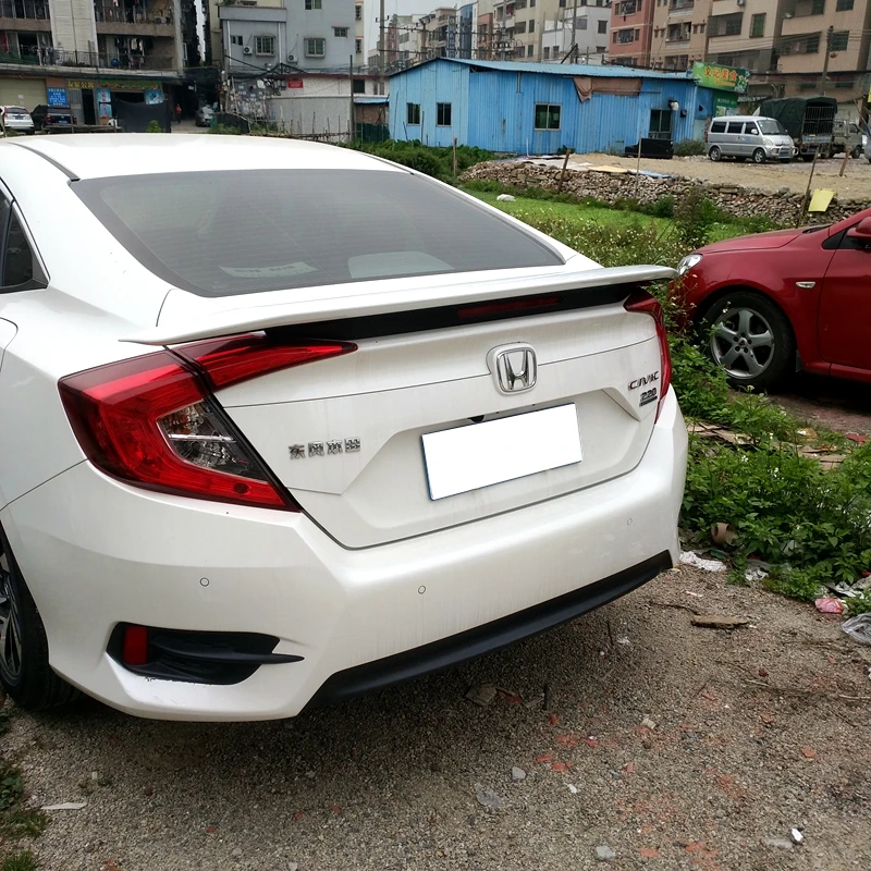 Для Civic Высокое качество ABS спойлер из материала для Honda 2015 2018 Новый Тип черный или