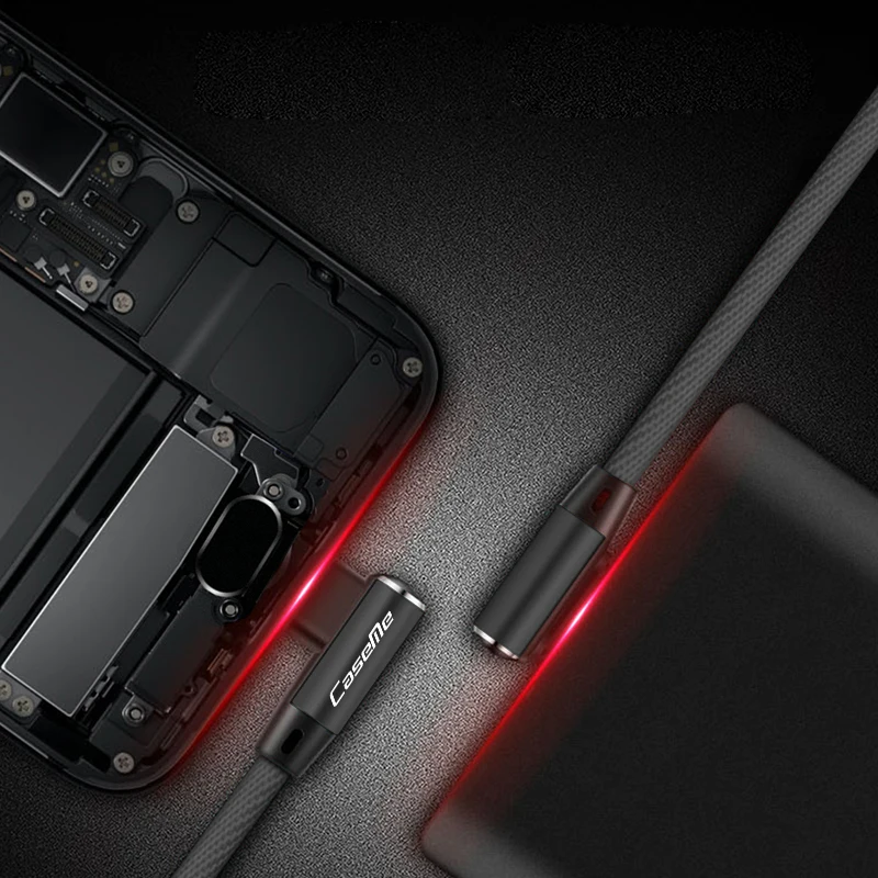 CaseMe кабель Micro USB Высокоскоростной двухсторонний Кабель 90 градусов быстрая