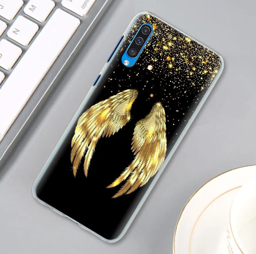 Крыло ангела для девочек чехол КРЫШКА ДЛЯ samsung Galaxy A30 A40 A50 A70 A6 A8 плюс A7 A9 M30 чехол для телефона Coque
