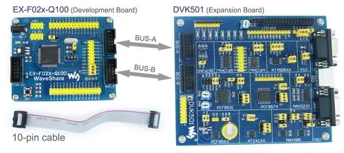 C8051F серия C8051F020 8051 оценочная плата комплект + DVK501 системные инструменты = EX-F02x-Q100