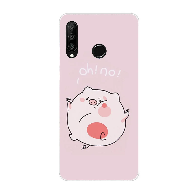 Свиная Птица Сердце для Huawei P30 p20 lite чехол силиконовый funda P10 P20 mate 20 P9 Lite 2017 P умный