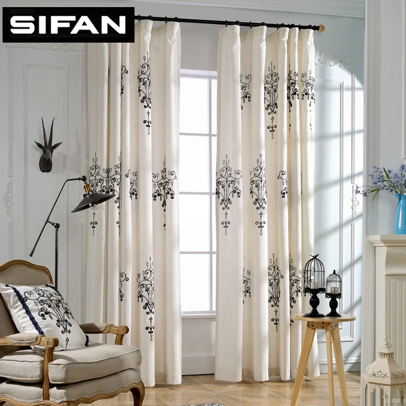 Шторы светонепроницаемые с вышивкой для гостиной спальни|curtains for|blackout curtainscurtains for