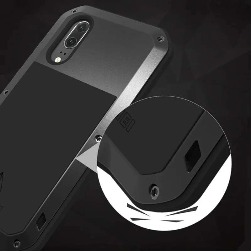 LOVEMEI мощный металлический водостойкий Чехол для huawei P20/P20 Pro полный корпус задняя