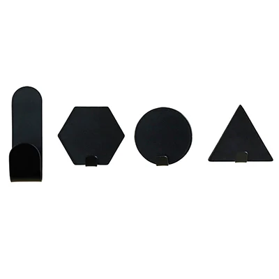 black 4 шт./компл. украшения ключи крюк и петля нейлон-клейкие для одежды пальто для хранения держатель Ванная комната Инструменты Крюк домашний декор для стен, декор для стены, Декор для стен - Цвет: black