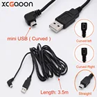 Изогнутый кабель USB XCGaoon для автомобильного видеорегистратора, видеорегистратора, GPS, планшета и т. д., длина кабеля 3,5 м (11.48ft)