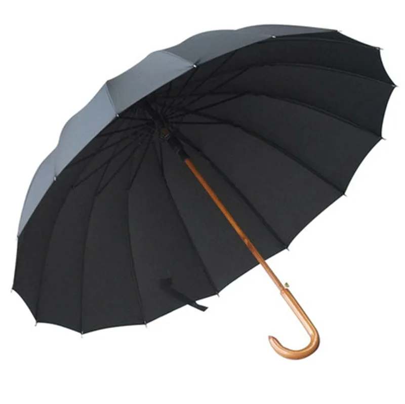 Большие деревянные ручки зонт для защиты от солнца и дождя Для женщин Автоматическая ветрозащитный арт солнцезащитный Зонт Для мужчин детский топ дождевой Зонт от УФ UBY071 - Цвет: Gray