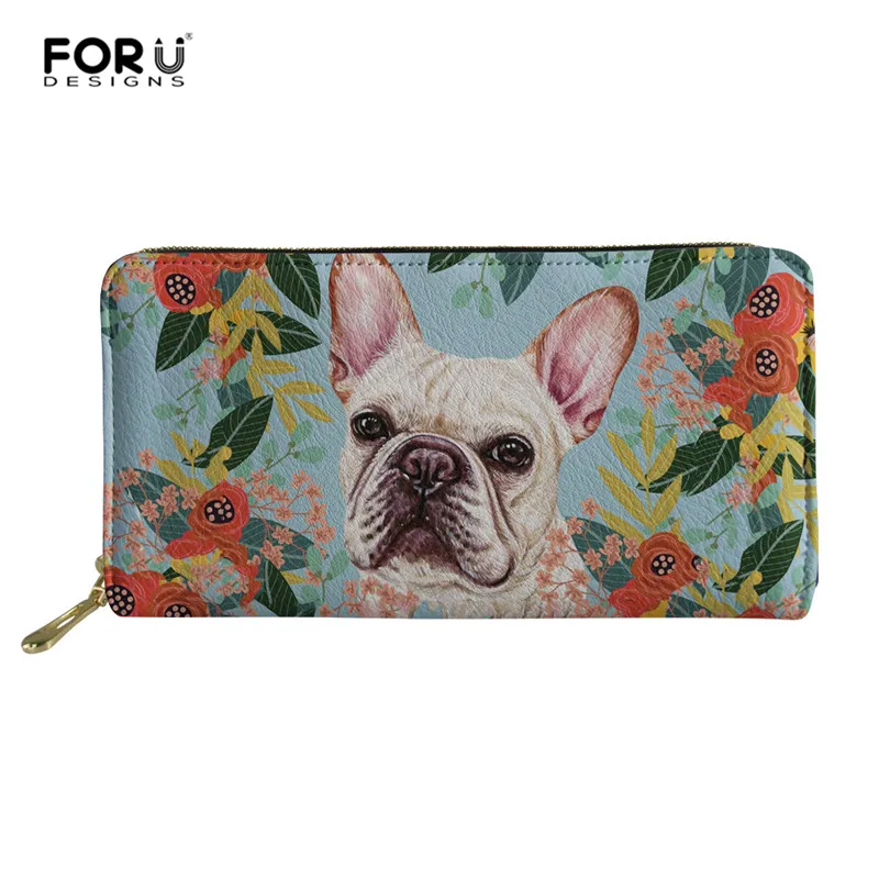 FORUDESIGNS/кошельки с радужной собачкой питбулл/хаски Женская Большая емкость Кожаный клатч кошелек держатель для карт Органайзер Дамский кошелек - Цвет: L4942Z21