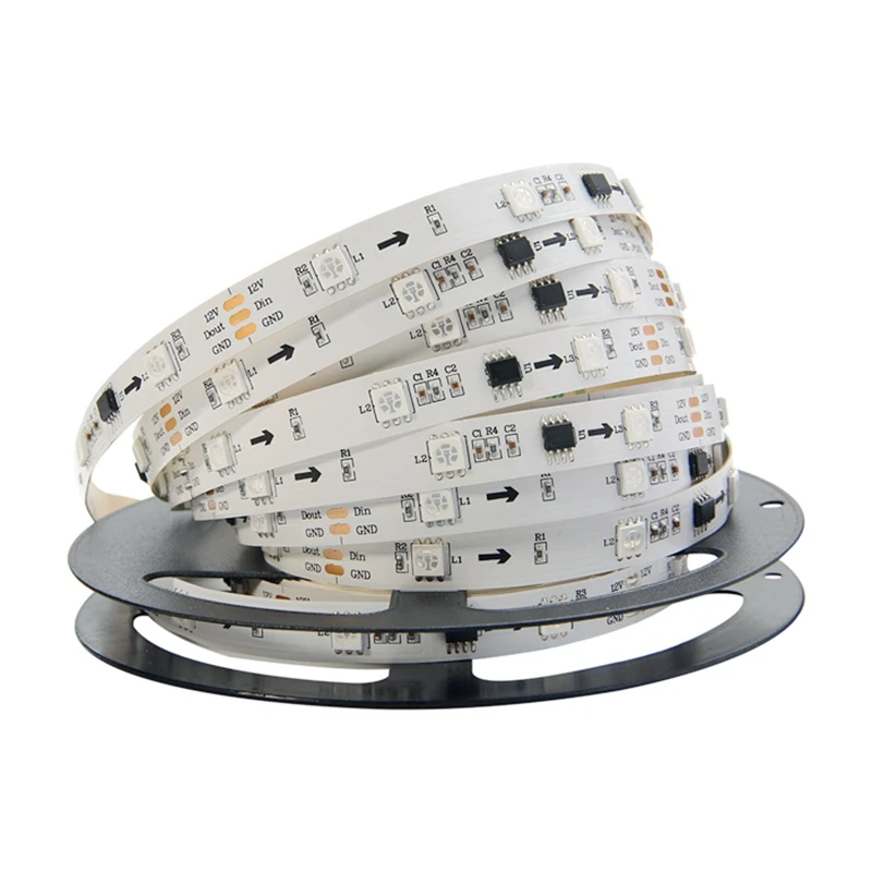 KZKRSR 5 м/рулон 16.5ft DC12V WS2811 2811 IC 30/60 светодиодов/m 5050 SMD RGB Светодиодная лента
