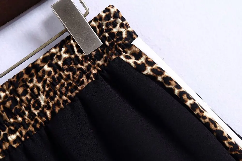 Женские брюки с леопардовым принтом свитер штаны-шаровары штаны животным