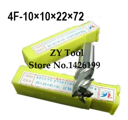 

High Quality 5pcs End Mill 10mm four 4 Flute HSS & Aluminium End Mill Cutter CNC Bit, Milling tools,10*10*22*72mm