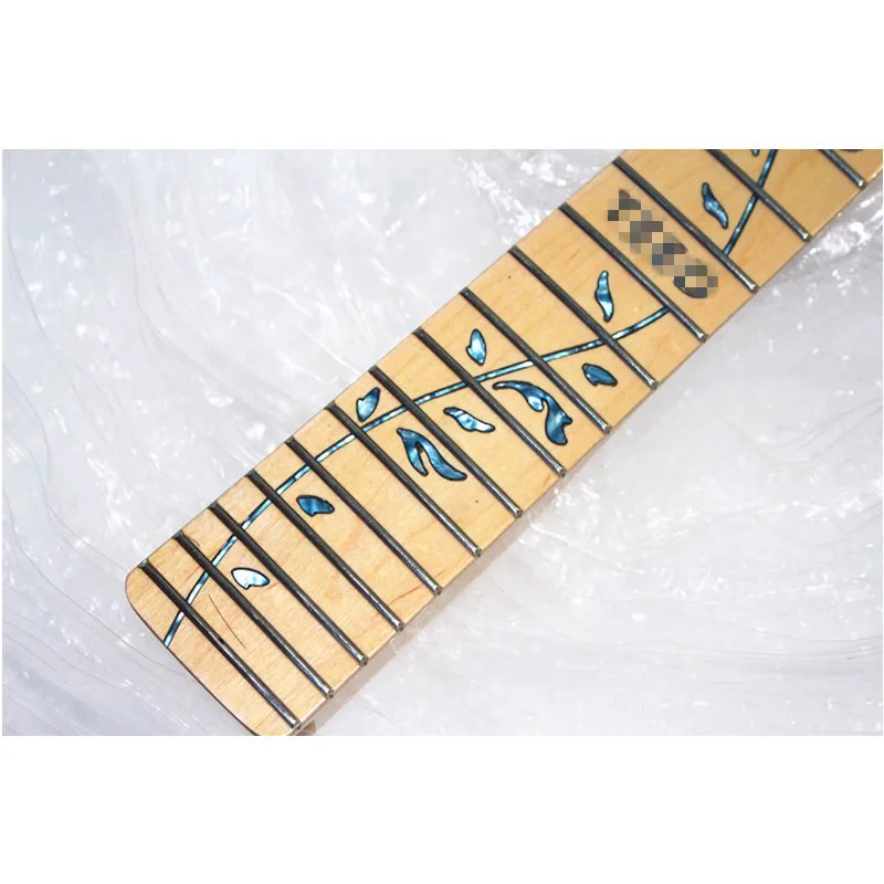 Disado 22 Frets Maple Electric Guitar Neck Maple Fretboard Inlay Blue Tree Of Lifes Guitar Parts Accessories Can Be Customized enlarge