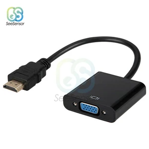 Адаптер HDMI-совместимый с VGA папа-мама, преобразователь, адаптер 1080P, цифро-аналоговое видео, аудио для ПК, ноутбука, планшета