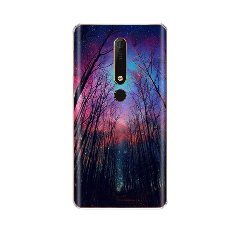 Силиконовый чехол для nokia 6 6,1 8 для nokia 6 чехол для nokia 6. 1 plus Мягкий ТПУ чехол для задней панели телефона чехол бампер узор