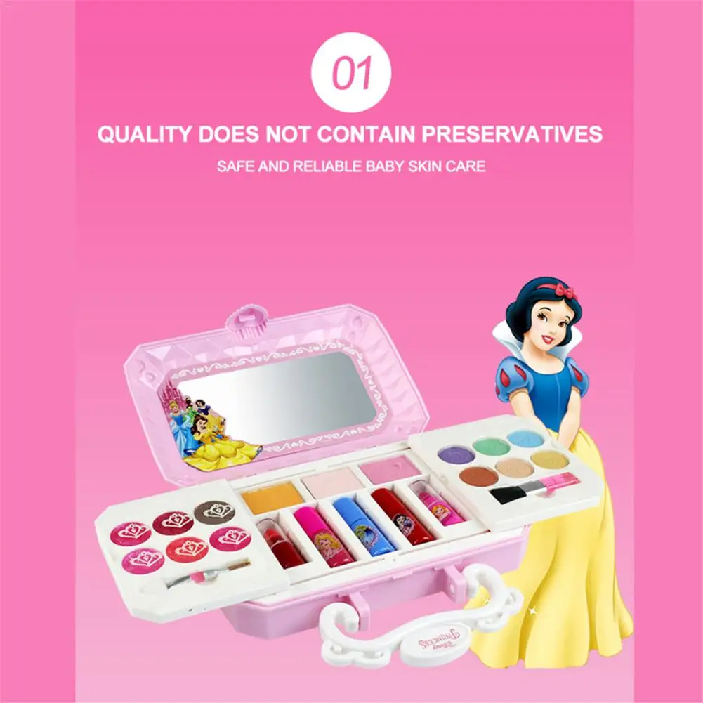 Горячая 23 шт./компл. disney набор косметики игрушка Make Up Наборы милый игровой домик Детский подарок безопасен и не токсичен для девочек занятий Make up