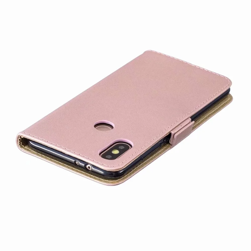 Роскошный чехол для Xiaomi Mi A2 из искусственной кожи с магнитной бабочкой кошелек