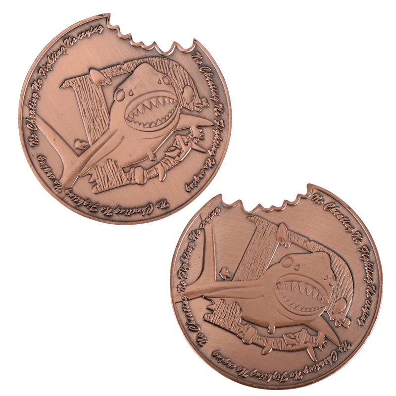 Винтажная бронзовая Акула покерный стол карточка для покера карманная ракета