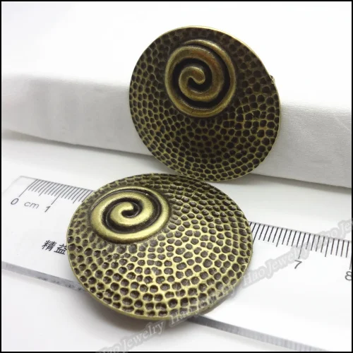 10 шт винтажные подвески Круг Кулон Античный бронзового цвета из цинкового сплава