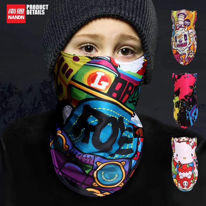 NANDN Детская уличная Лыжная сноуборд зимняя теплая спортивная маска для лица