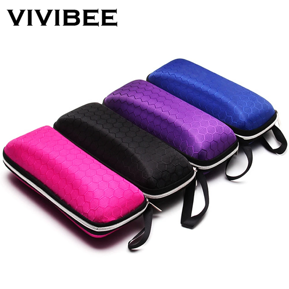VIVIBEE Для женщин Черный EVA ткань солнцезащитные очки чехол на молнии