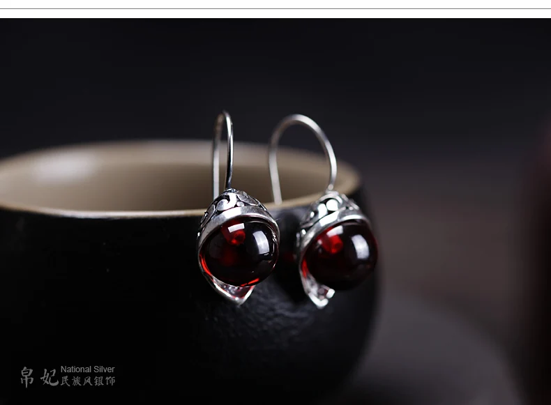 Серебряные сережки и ошейники из тайского серебра S925 пробы с тайскими