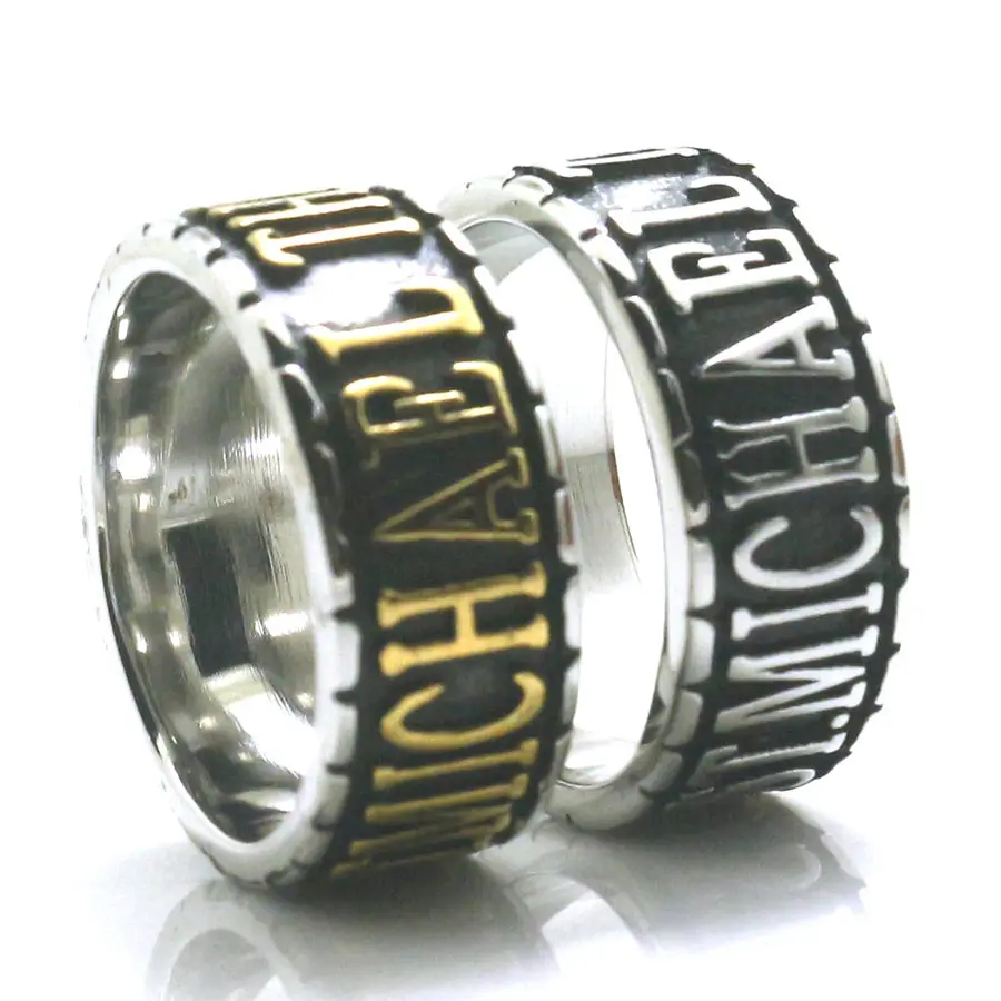 Унисекс 316L нержавеющая сталь Saint Michael The Archangel Pray For Us Ring | Украшения и аксессуары