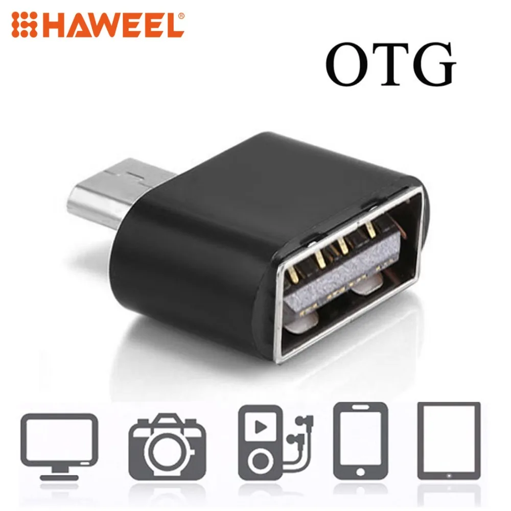 Адаптер HAWEEL Micro USB 2 0 для с функцией OTG Samsung/Huawei/Xiaomi/LG/HTC и других смартфонов |