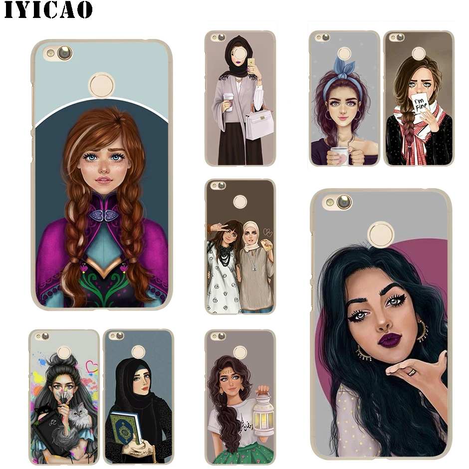 Жесткий чехол с надписью Best Friend School Girly M Queen для мусульманских женщин Redmi 8A 6A 4A S2 Note