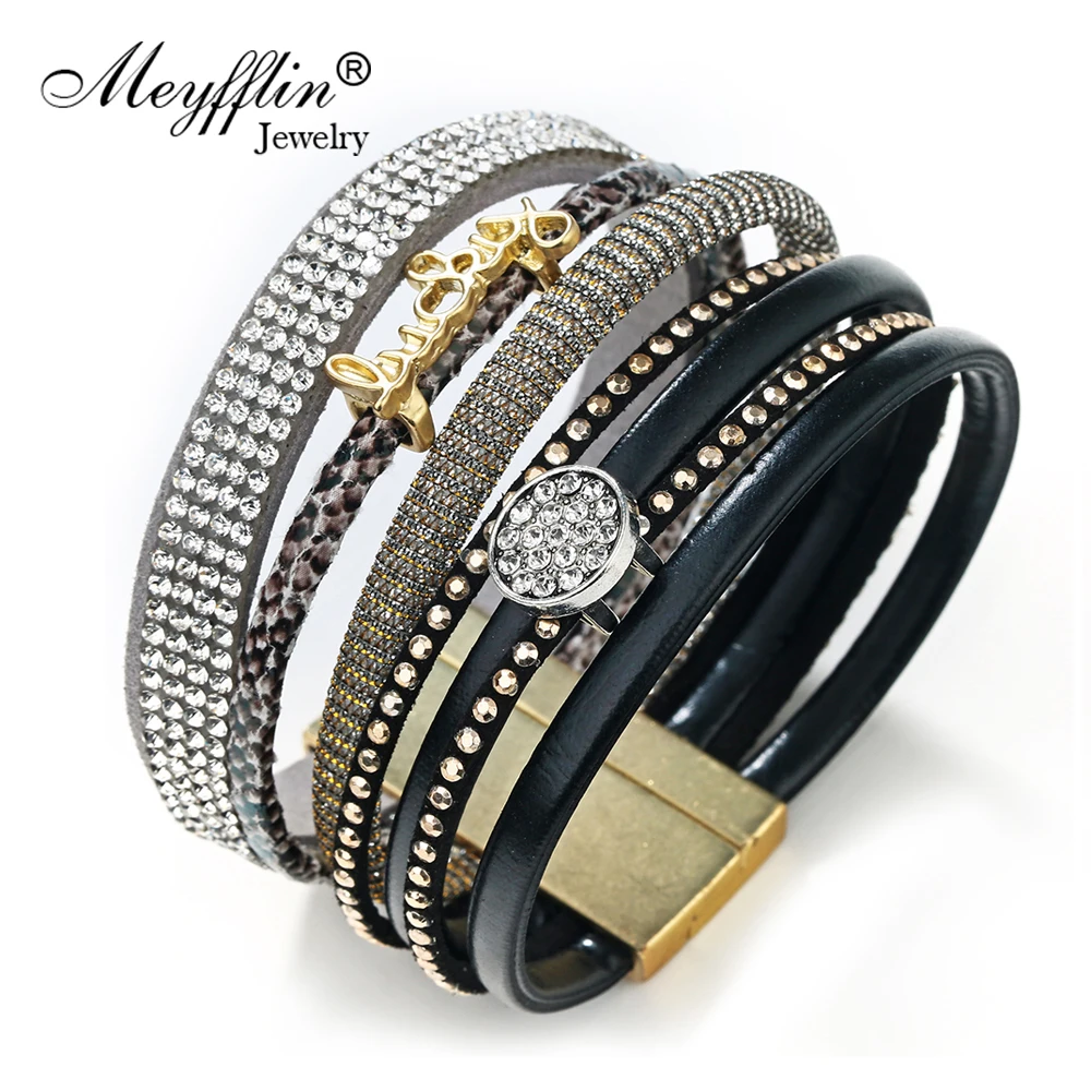 Pulseras Mujer, модный кожаный браслет, магнитные браслеты и браслеты для женщин и мужчин, ювелирное изделие, очаровательный Pulseira masculina