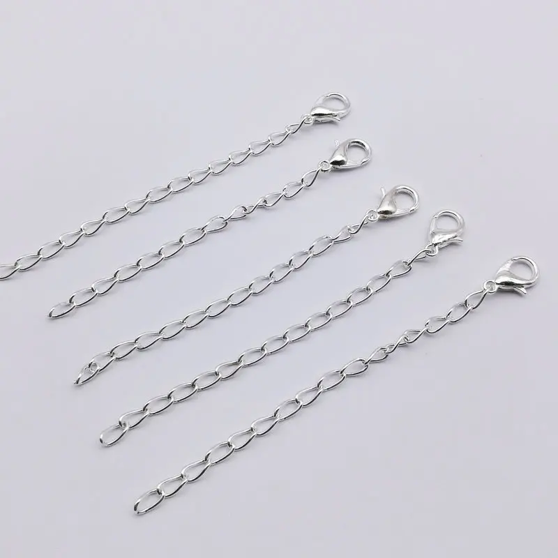 100 шт посеребренное ожерелье удлинитель цепи + модная застежка карабин|chain